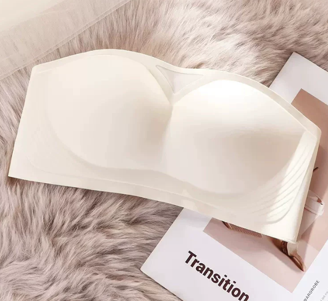 Ivory strapless seamless bra with light padding – wireless backless support bra by The Seventh Muse