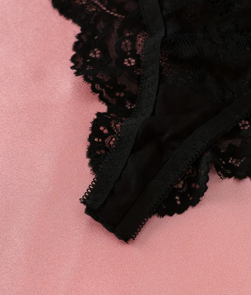 Calliope’s Whim – Black Lace Tube Lingerie Set