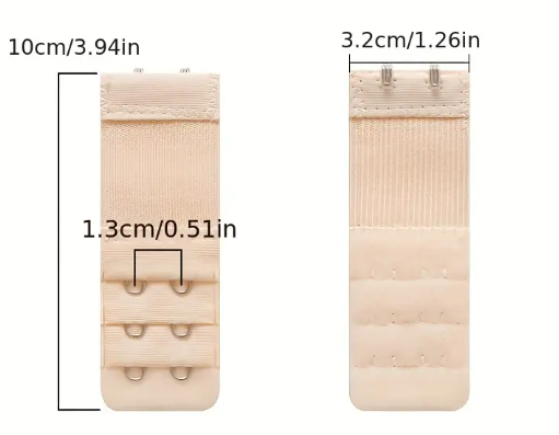 2 pcs Bra Strap Extenders – Adjustable Bra Band Buckle, Comfortable Knit Fabric, Women’s Lingerie & Underwear Accessories