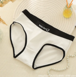 The Daily Muse White Mid-Waist Cotton Briefs