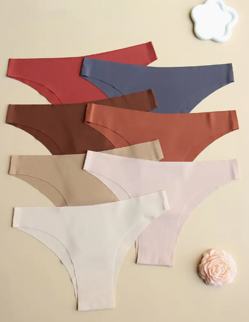 7-Pack Low-Rise Seamless Panties – Soft, Invisible Underwear for Everyday Comfort