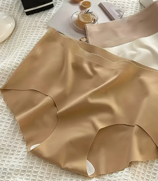 6 Pcs Pack Seamless Mid-Rise Panties – Lightweight No-Show Briefs for Women