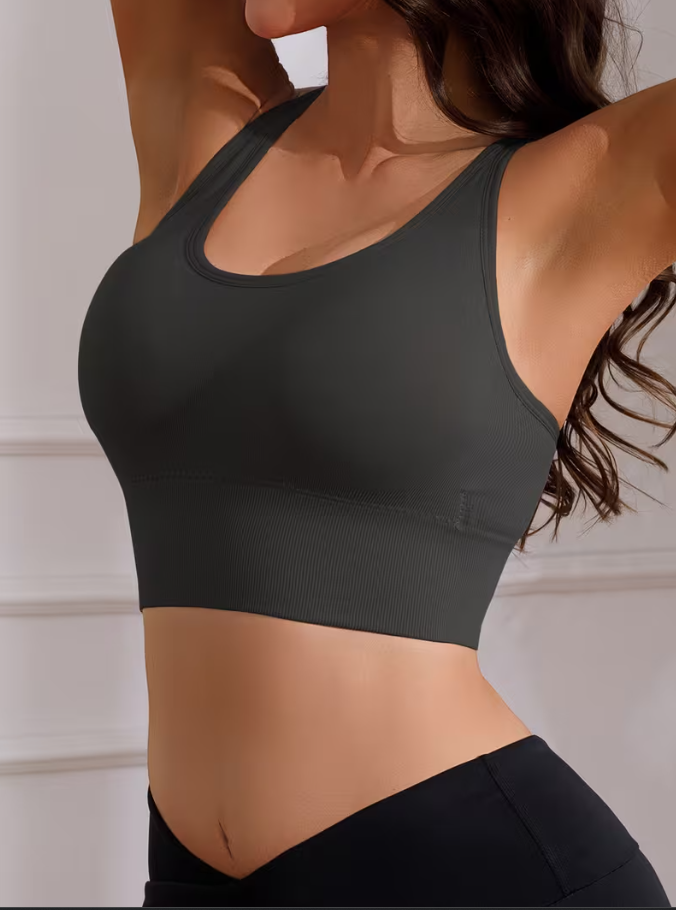 Noir Sculpt Crossback Sports Bra