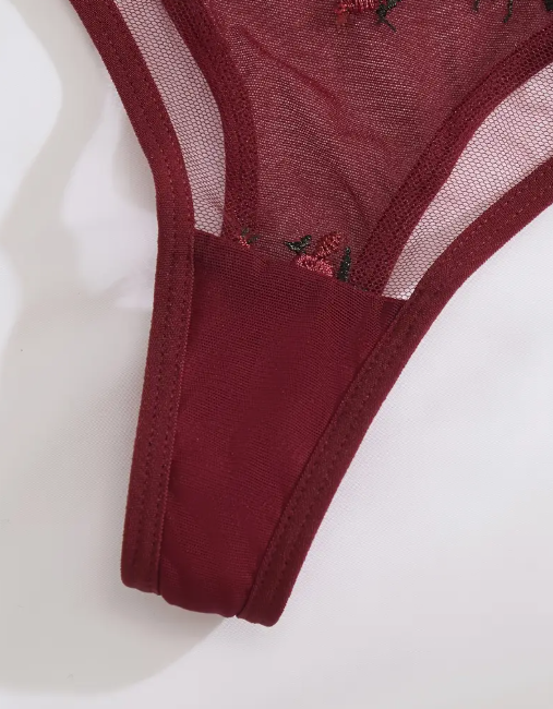 The Blush Spell Lace Lingerie Set – Red
