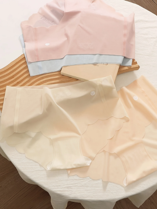 Seamless nude mid-waist panties with stretchable fabric – lightweight daily wear underwear by The Seventh Muse