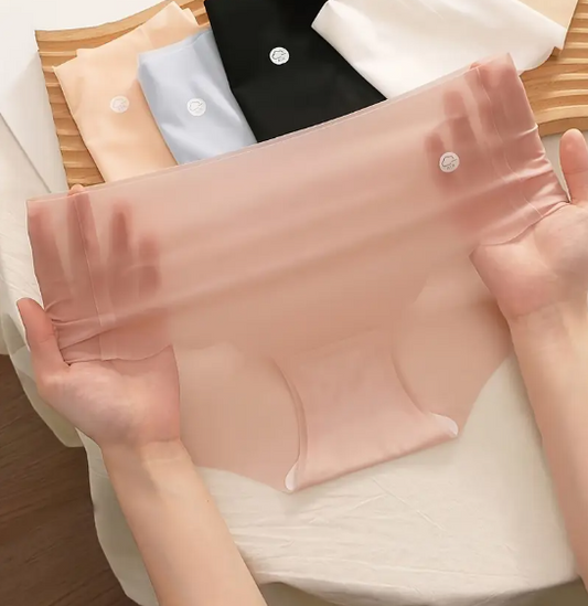 Seamless nude mid-waist panties with stretchable fabric – lightweight daily wear underwear by The Seventh Muse