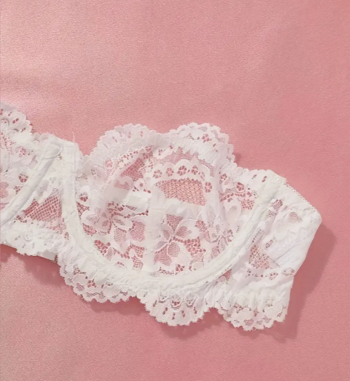 Calliope’s Whim – White Lace Tube Lingerie Set