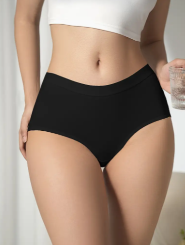 Elegant Essentials 5-Pack Elegant High-Waisted Panties for Women – Seamless, Breathable, Quick-Drying Cotton Underwear