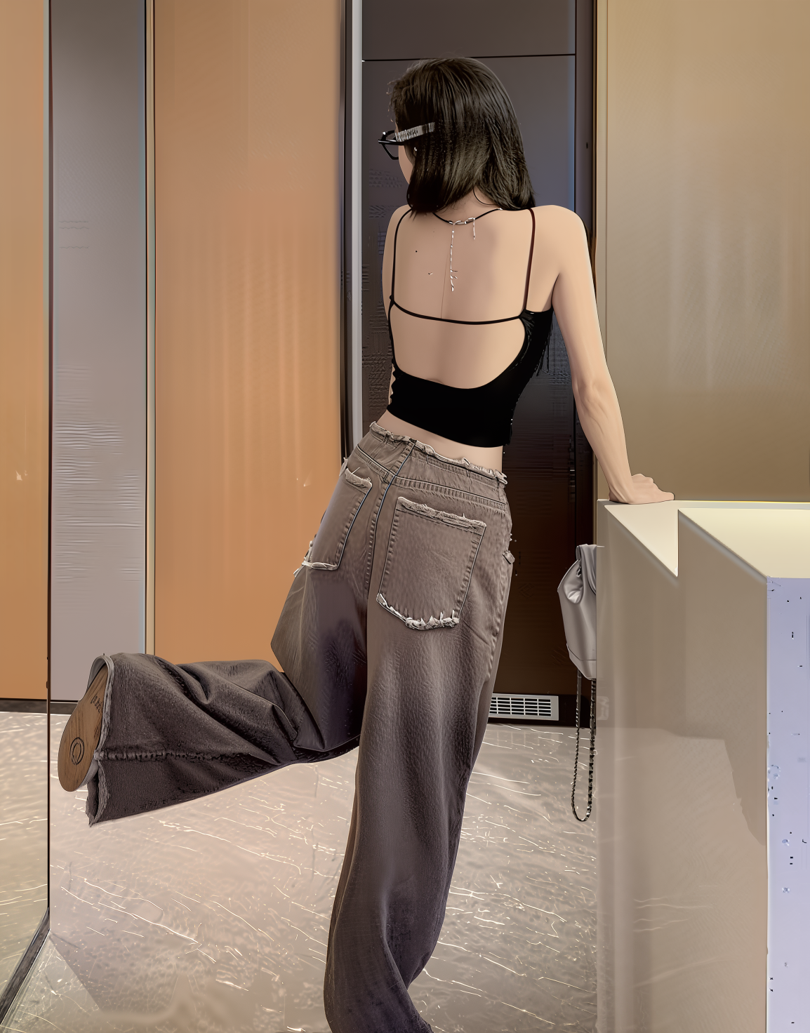 Backless Padded Camisole Top