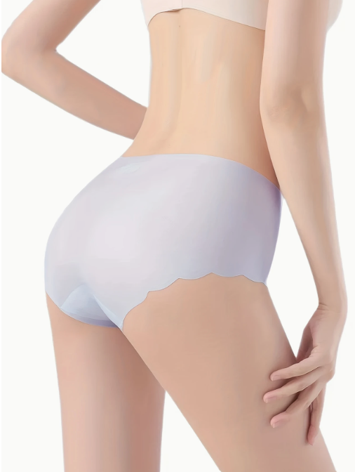 Seamless nude mid-waist panties with stretchable fabric – lightweight daily wear underwear by The Seventh Muse