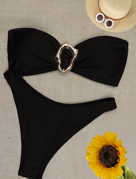 Noir Soleil Bandeau Bikini Set