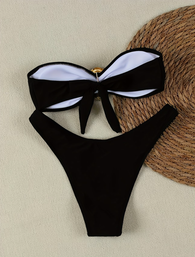 Noir Soleil Bandeau Bikini Set
