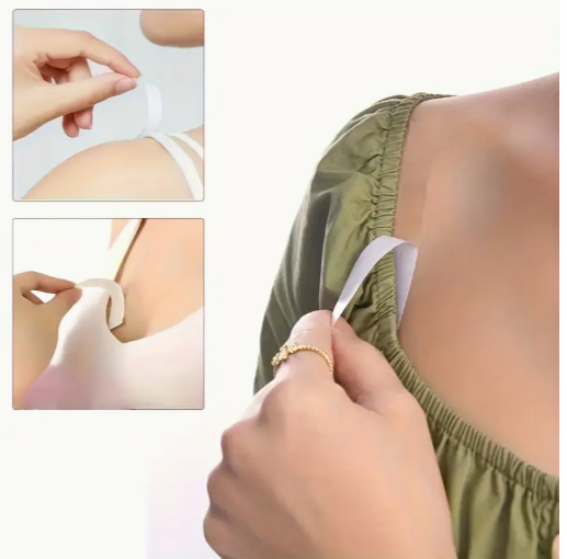 32 pcs Gentle Double-Sided Body & Clothing Tape – Strong Hold, Invisible Fashion Tape for Women’s Clothes & Skin, Sweatproof & All-Weather Use