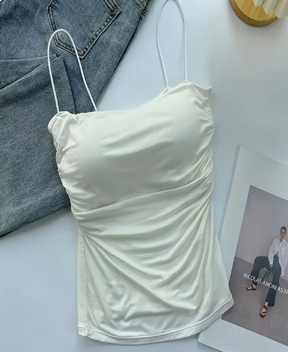 Chic Camisole | Solid Color Camisole with Stylish Detail