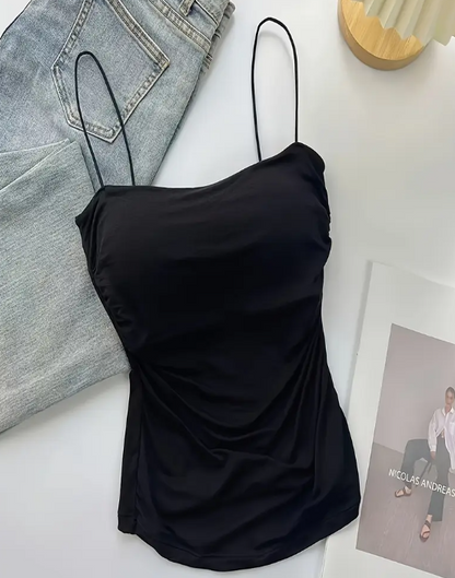 Chic Camisole | Solid Color Camisole with Stylish Detail