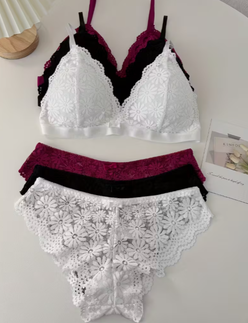 Everyday Muse Floral Lingerie Set – Soft Wireless Comfort with Everyday Elegance