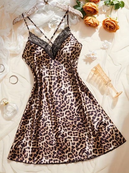 Leopard Muse Lace Nightdress