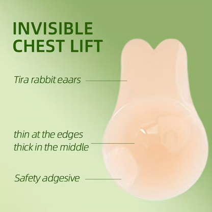 MuseLift Invisible Silicone Bunny Ups– Strapless Push-Up Adhesive Bra (2Pcs)