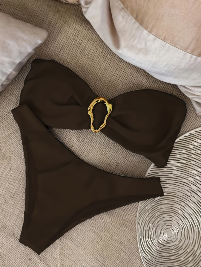 Noir Soleil Bandeau Bikini Set