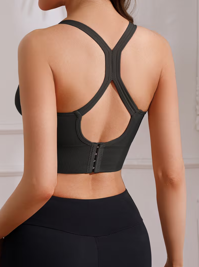 Noir Sculpt Crossback Sports Bra