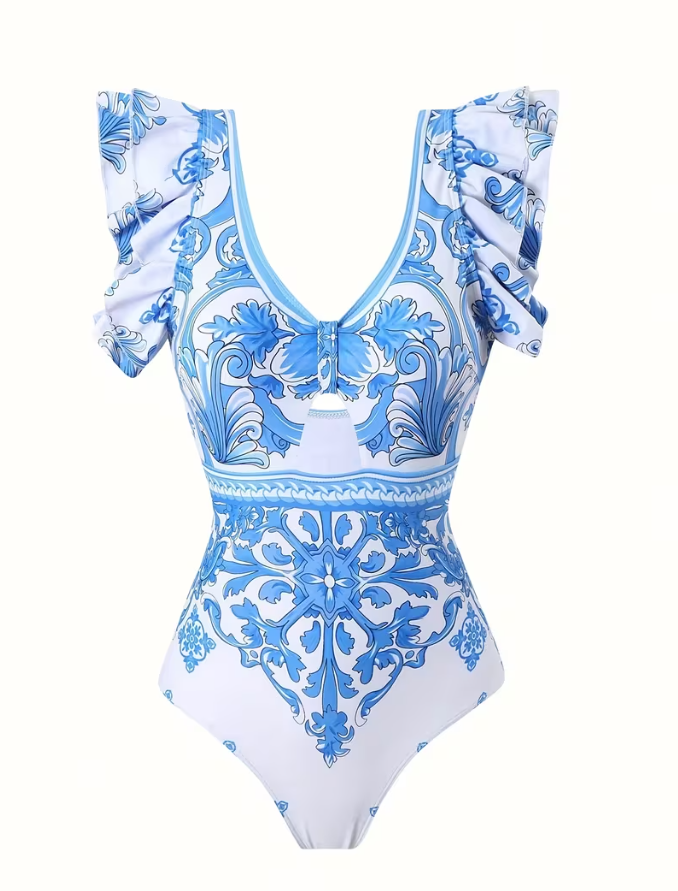 Azure Riviera One-Piece Swim Set