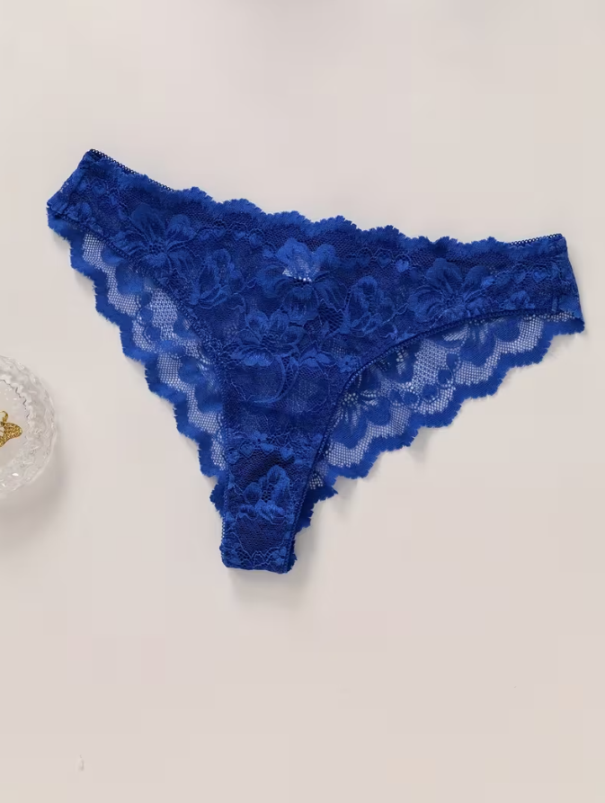 Cobalt Fleur Lace Lingerie Set