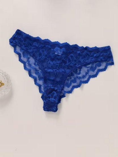 Cobalt Fleur Lace Lingerie Set