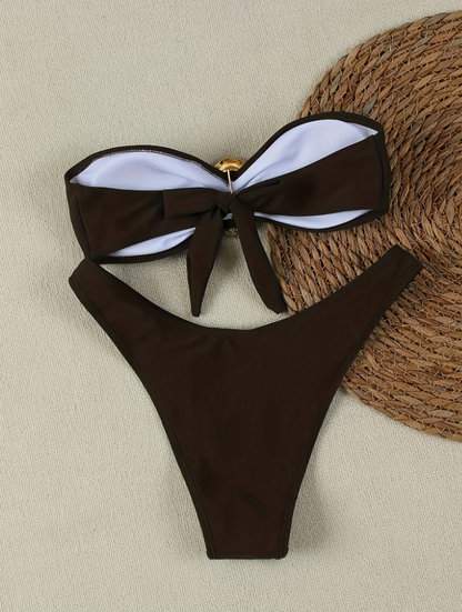 Noir Soleil Bandeau Bikini Set