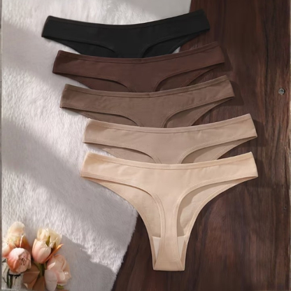 Luna Cotton Tanga Panties | Pack of 5