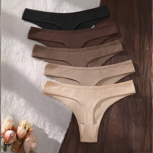 Luna Cotton Tanga Panties | Pack of 5