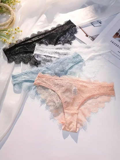 Selene Eyelash Lace Bralette & Brief Set