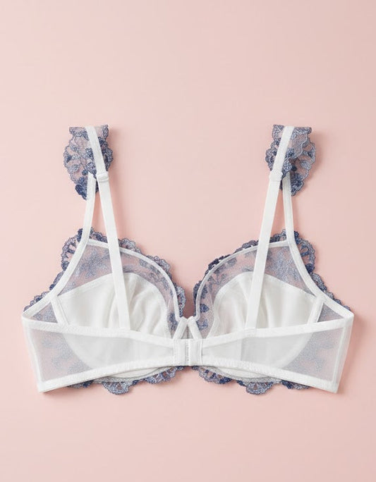 Melodia Embroidered White Underwire Bra