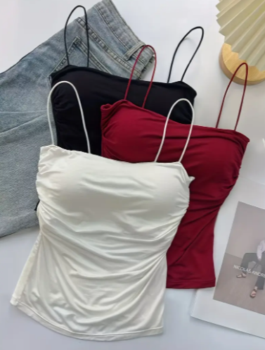 Chic Camisole | Solid Color Camisole with Stylish Detail