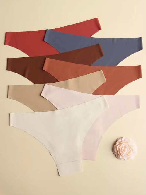 7-Pack Low-Rise Seamless Panties – Soft, Invisible Underwear for Everyday Comfort
