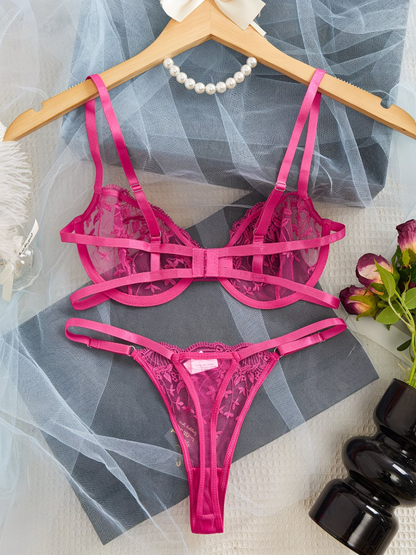 Rouge Royale Embroidered Lingerie Set