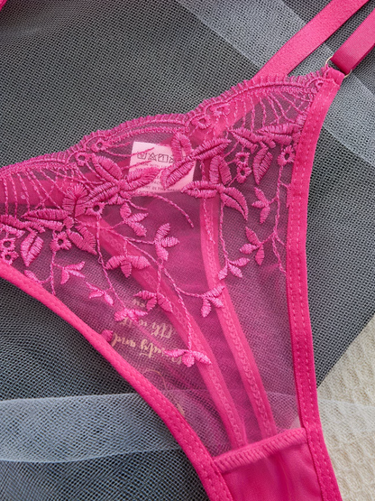 Rouge Royale Embroidered Lingerie Set