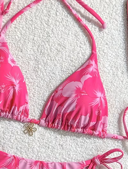 Pink Tropicana Bikini & Sarong Set