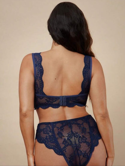 Sapphire Lace Plus Size Lingerie Set