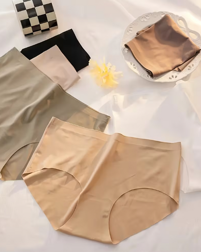 Pack of Seamless Mid-Rise Panties – Lightweight No-Show Briefs for Women